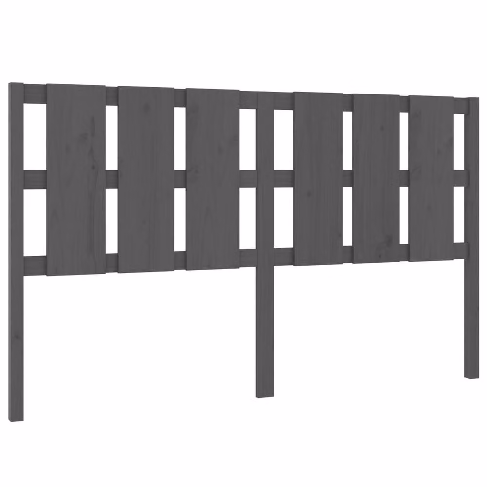 Berkfield Home Beautiful Bed Headboard in Grey Solid Pine Wood, W: 165.5 cm, D: 4 cm, H: 100 cm – 2