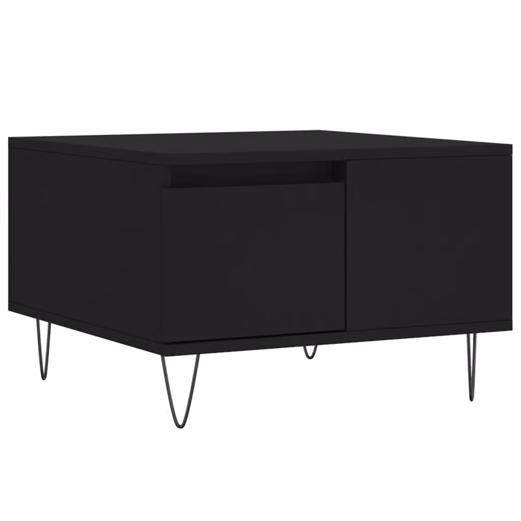 Berkfield Home Modern Black Square Coffee Table, W/D/H: 55 x 55 x 36.5 cm – 2
