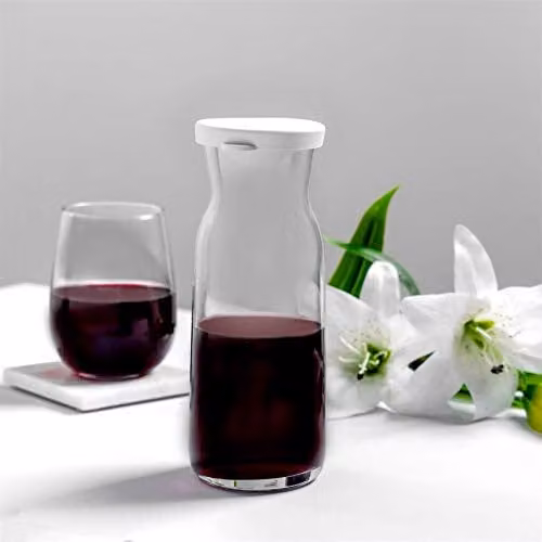 Argon Tableware Brocca Glass Carafes with Lids, Pack of 2, Transparent, 700ml each – 2