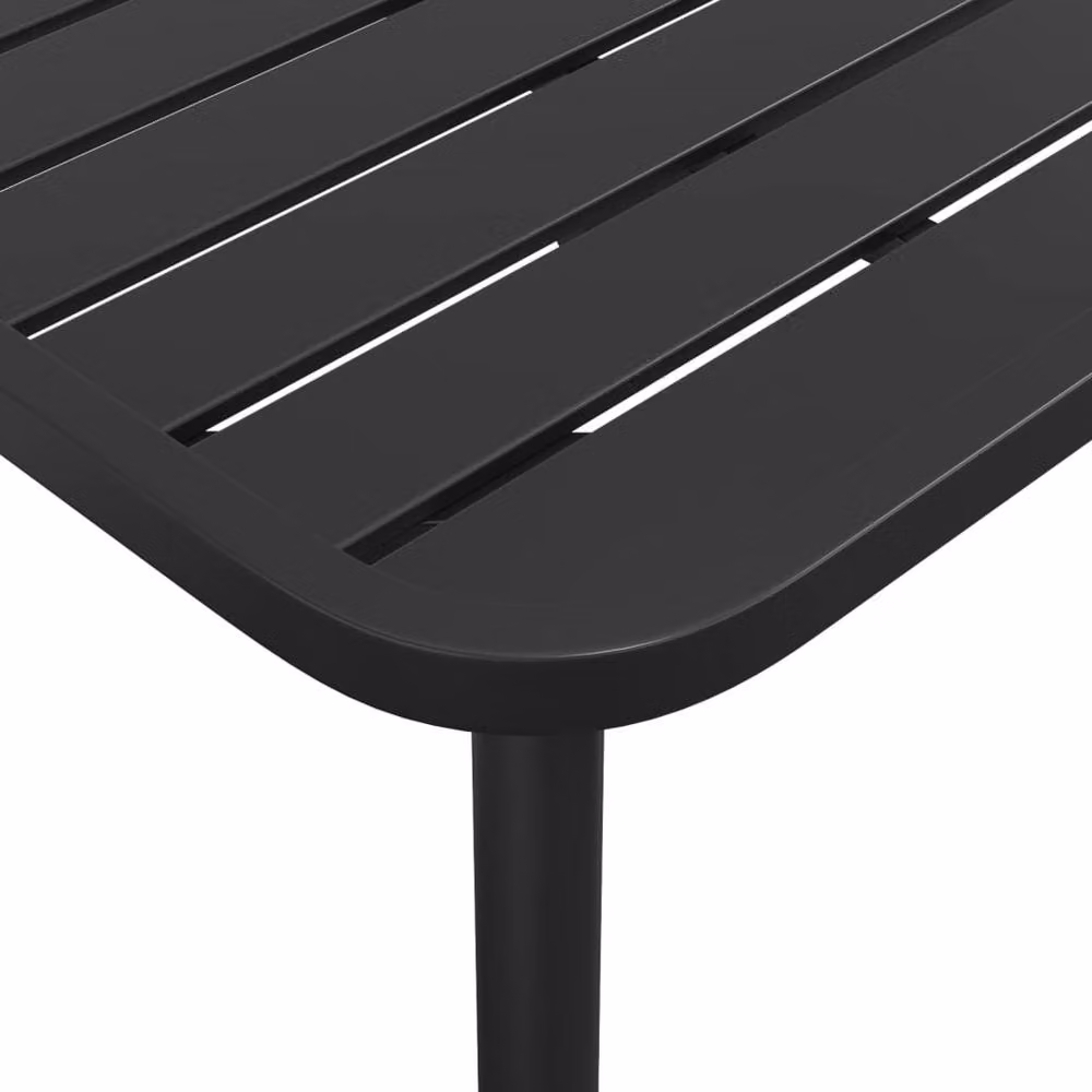 Berkfield Home Modern Steel Garden Table in Anthracite and Black, W/D/H: 200 x 100 x 71 cm – 4
