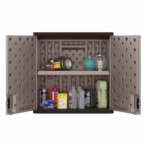 Rowlinsons Haven Wall Mounted Garden Storage Cabinet in Grey, W/D/H: 76 x 30 x 77 cm – 4