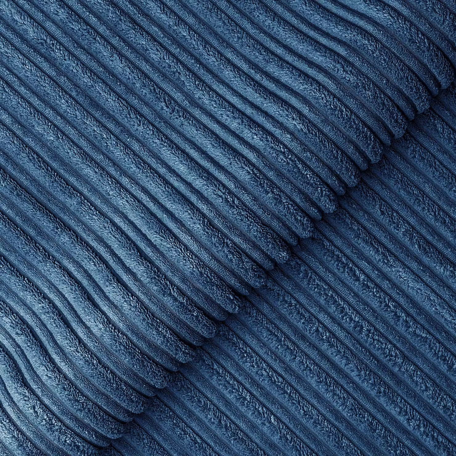 Furnishings For Less UK Ferguson 5 Seater L-Shaped Corner Sofa in Blue Jumbo Cord Fabric with Scatter Back – 3