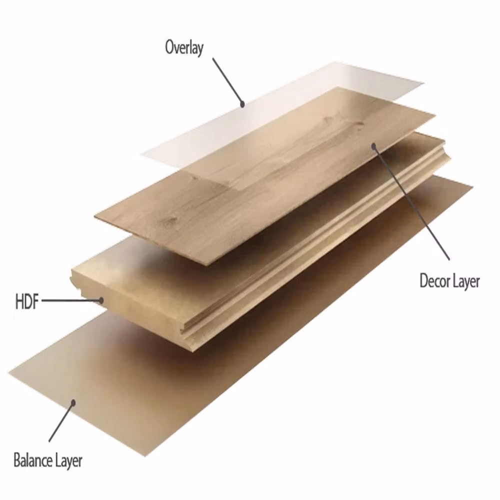 AGT EfftPre Wood Effect Click Laminate Flooring Plank in Dark Brown – 2