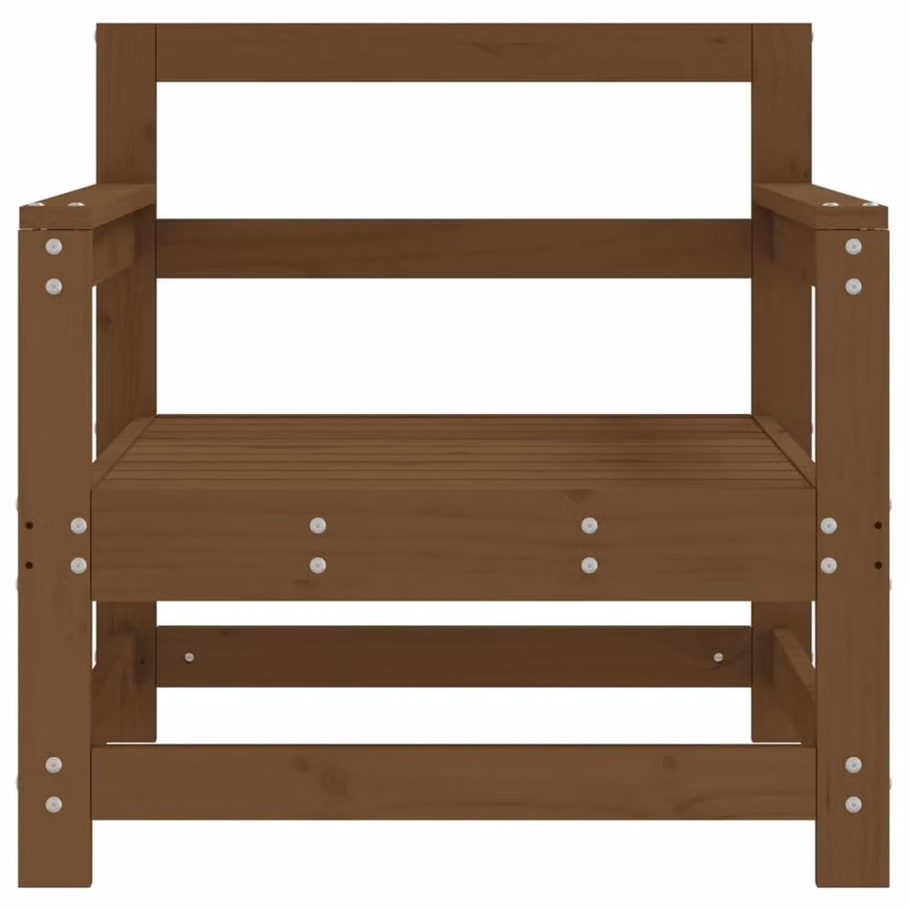 Berkfield Home Beautiful Garden Chairs, Set of 2, Honey Brown Solid Pine Wood – 3