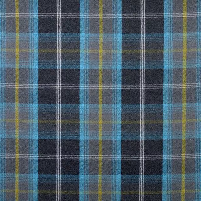 Terrys Balmoral Fabric in Azure Blue and Green