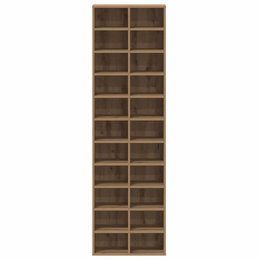 Berkfield Home Artisan Oak Shoe Cabinet in Brown, W/D/H: 54 x 34 x 183 cm – 2