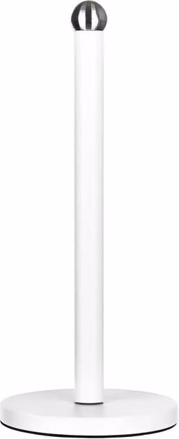 NESTLUNE White Stainless Steel Freestanding Kitchen Towel Roll Pole, W: 100 cm, D: 15 cm, H: 15 cm – 1