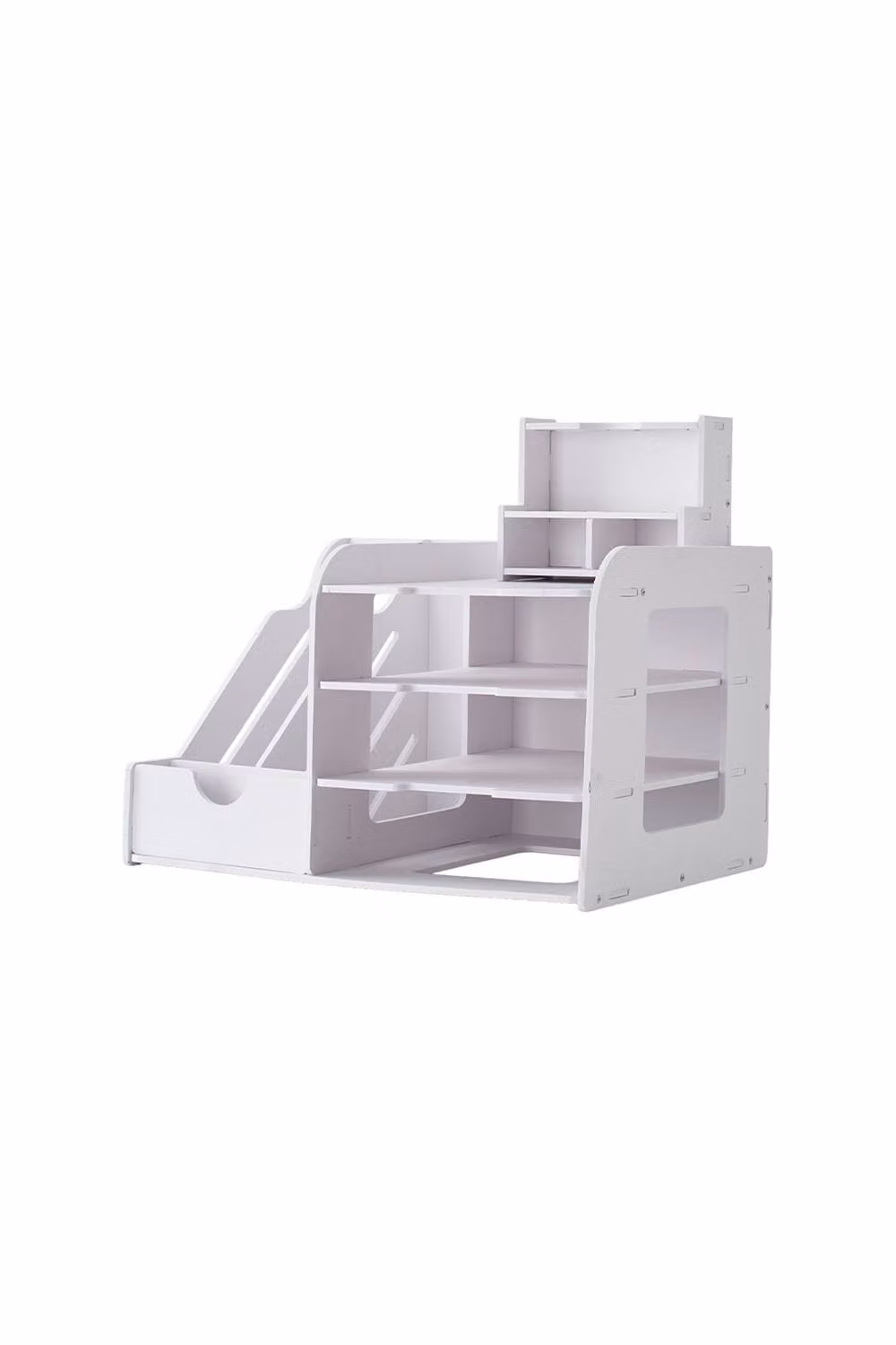 Living and Home White Plastic A4 Desktop Letter Tray Desk Organiser W: 40.0 cm, D: 24.5 cm, H: 7.0 cm – 3
