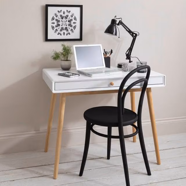 Noa and Nani Modern White Writing Desk