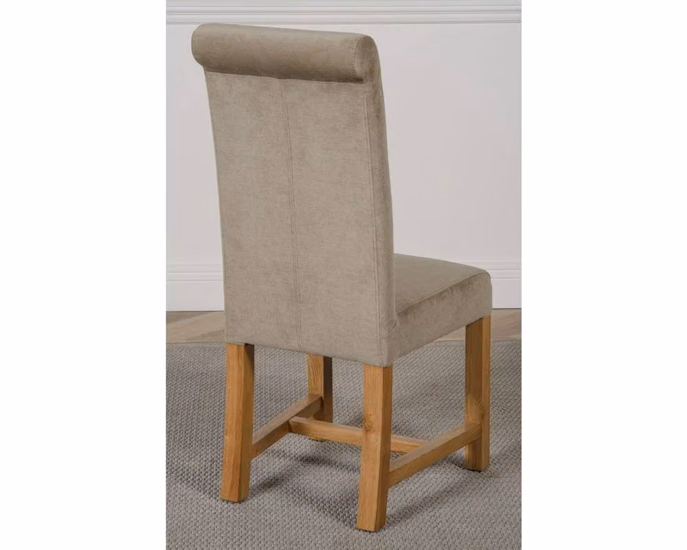 Thats Furniture Richmond Oak Extending Dining Table and 4 Washington Grey Fabric Chairs Set – 4