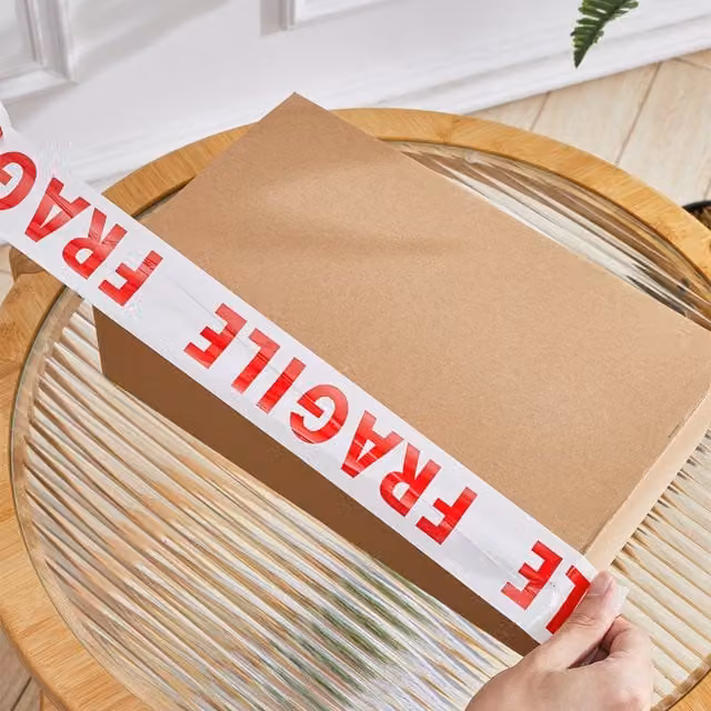Livingandhome 6 Rolls of Red and White Adhesive Paper Packing Tape