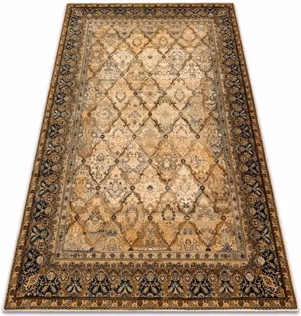 RugsX Wool Omega Rectangular Rug in Beige, W: 170 cm, D: 235 cm