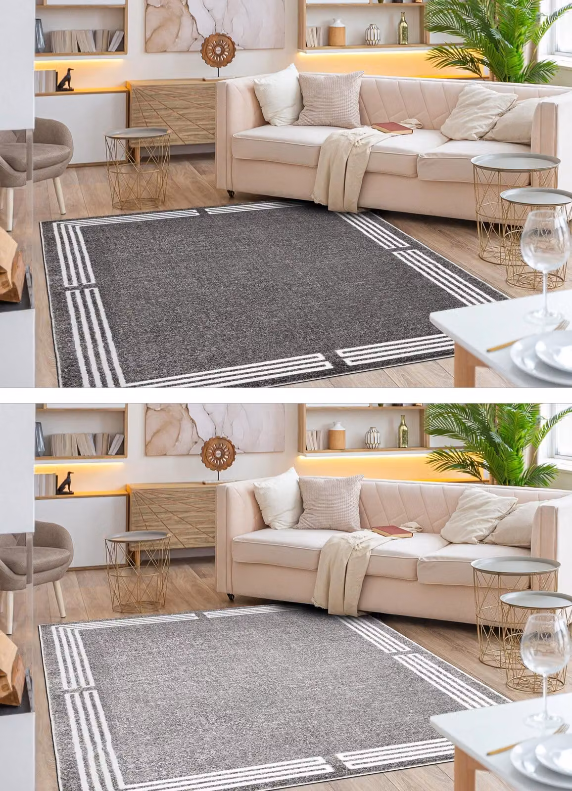 RugsX Mateo Grey High-Low Effect Modern Rectangular Rug W: 140 cm, L: 190 cm – 4