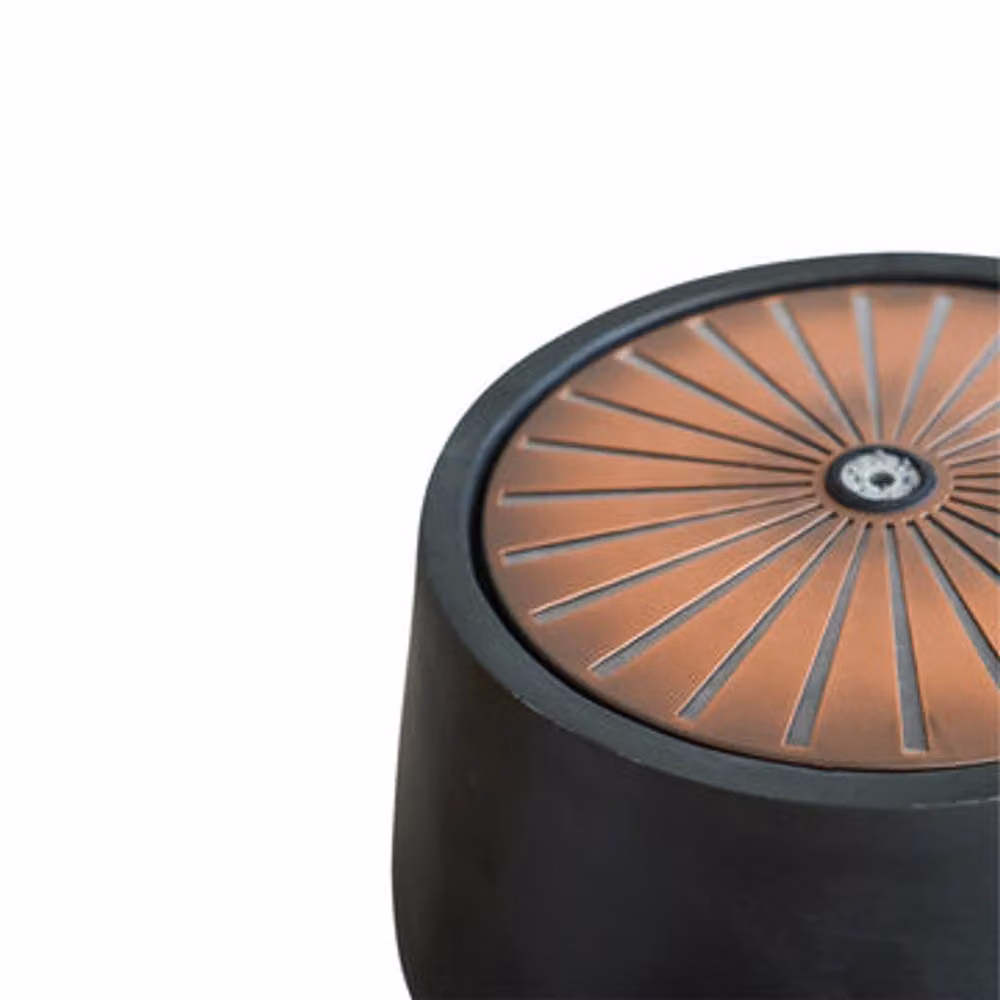 Ivyline Solis Metal Water Feature Fountain with Light Display in Anthracite and Black, W/D/H: 46 x 46 x 47 cm – 4