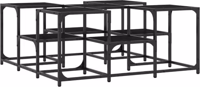 Berkfield Home Black Square Coffee Table W/D/H: 91 x 91 x 40 cm – 1