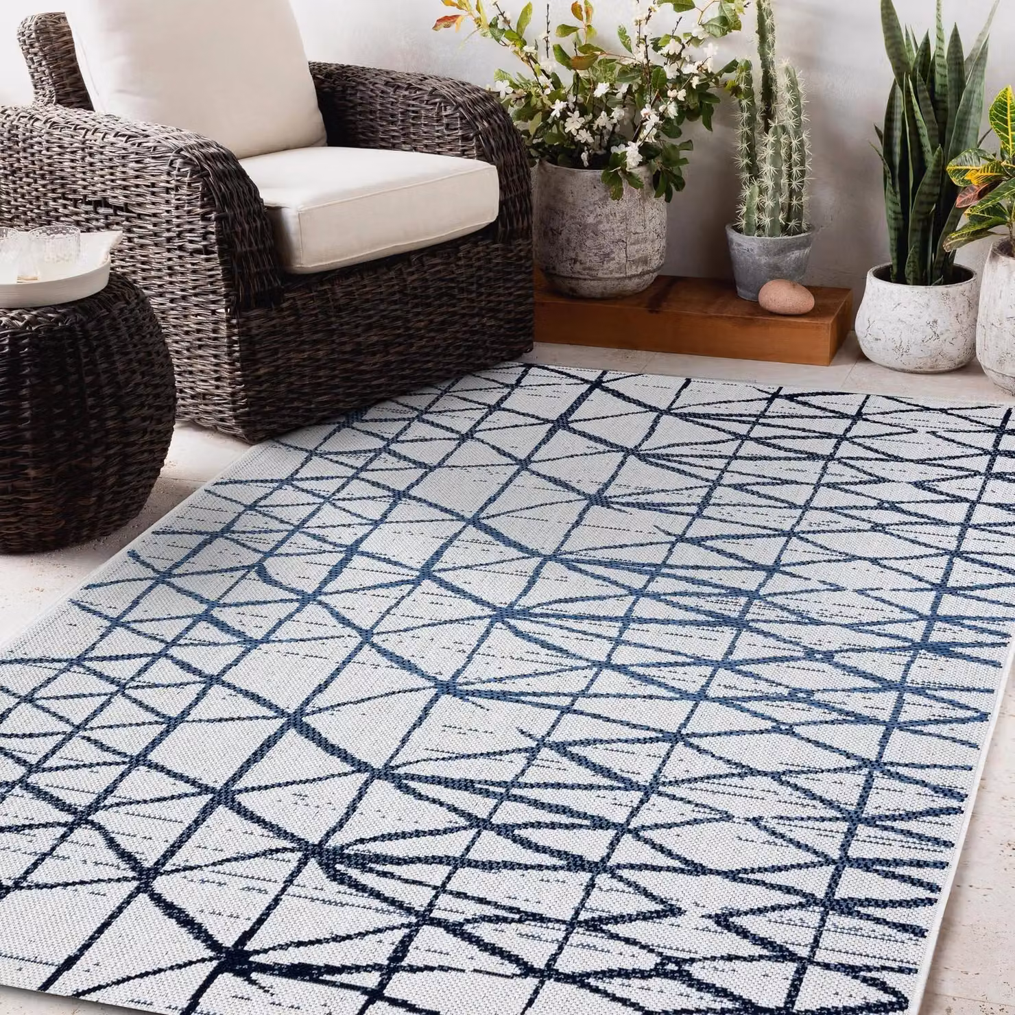 RugsX Beige Modern Flat Weave Rectangular Rug, W: 160 cm, D: 230 cm – 2