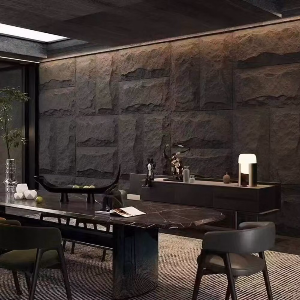 ENER-J Britwall PU Wall Panel Black Slate Rock Style, Pack of 2, W: 120 cm, H: 60 cm, D: 2 cm – 5