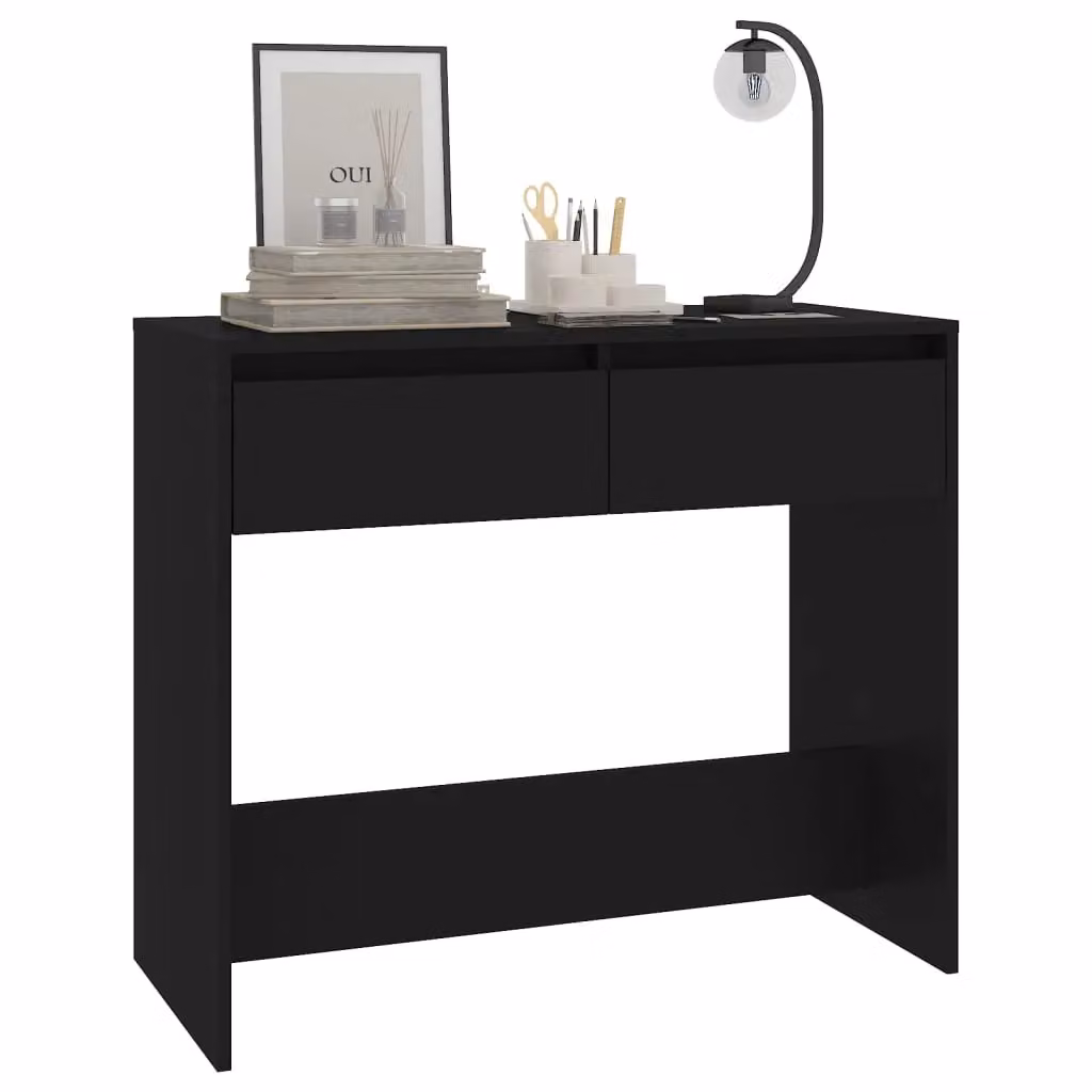 Berkfield Home Modern Black Metal Console Table W/D/H: 89 x 41 x 76.5 cm – 4