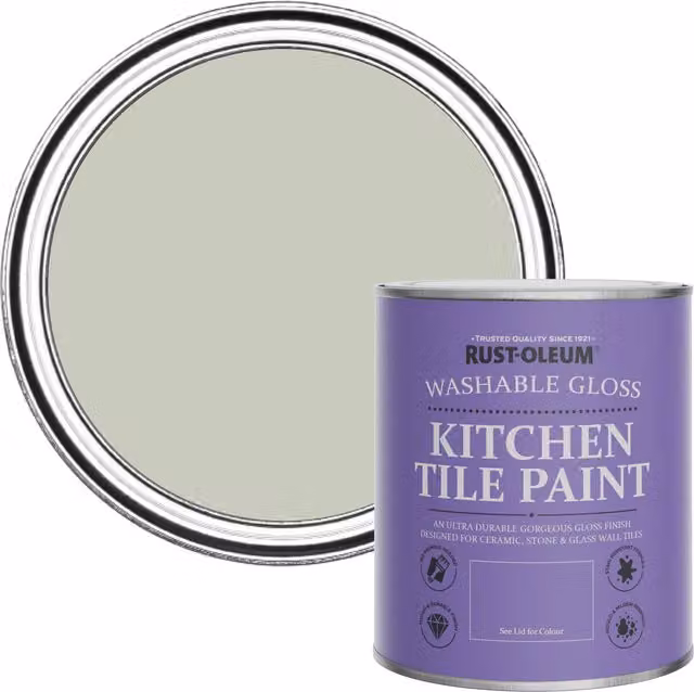 Rust-Oleum Water-Based Kitchen Tile Paint in Gloss Finish, Green, 0.75 l