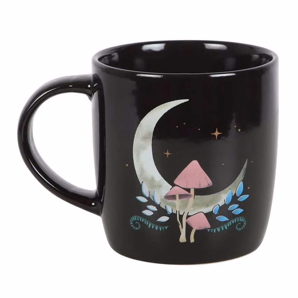 Uniqueful Mystical Moon Ceramic Mug in Black, 340 ml – 3
