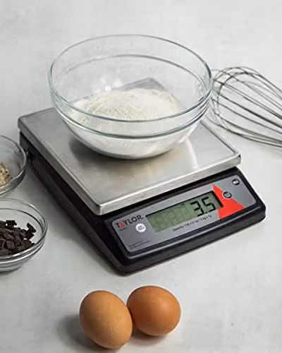 Taylor Black Stainless Steel Digital Kitchen Scales with Tare Function and 5kg Capacity – 3