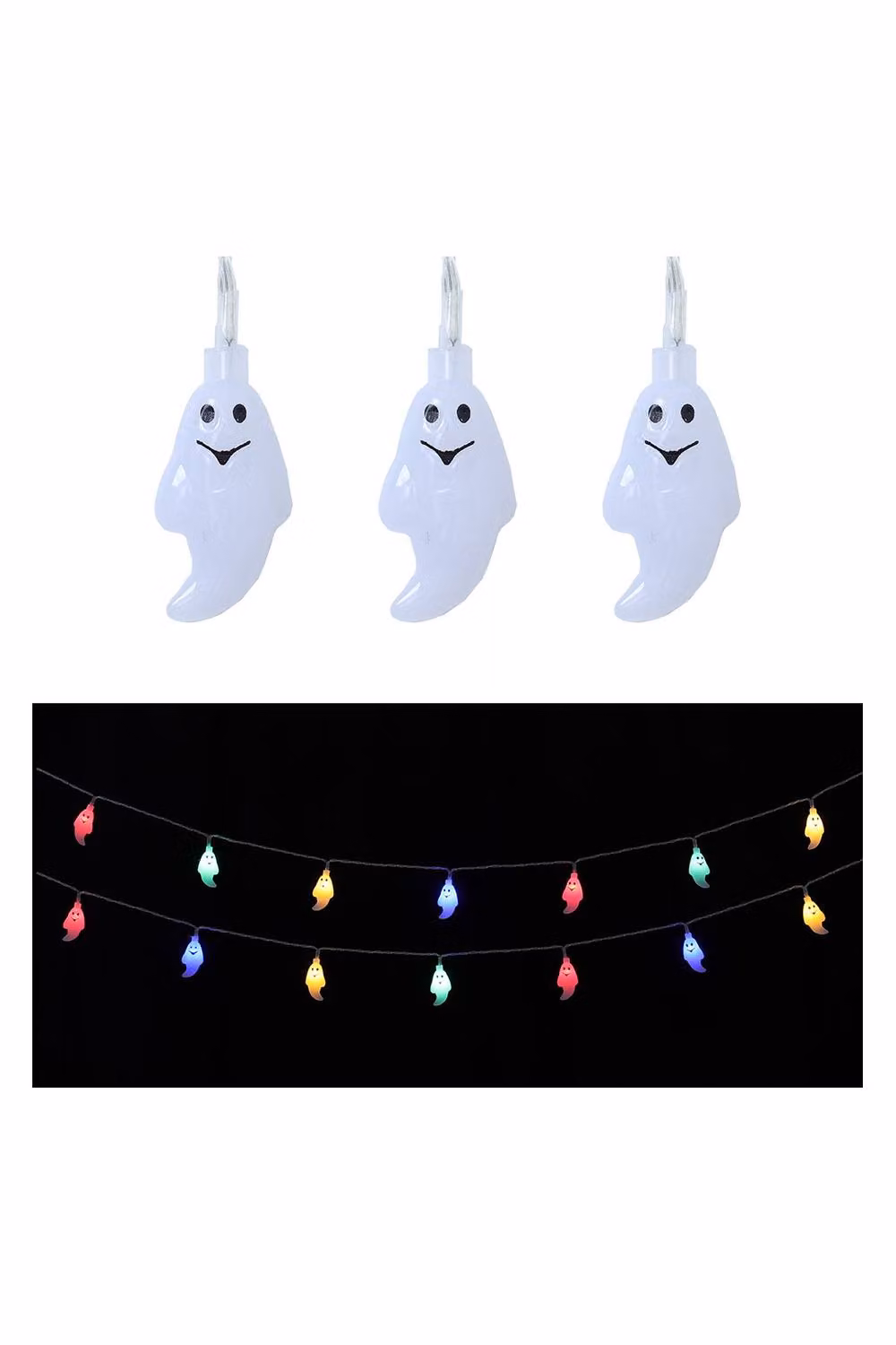 Garden Sanctuary White Halloween Ghost LED String Lights with 20 LEDs – 2