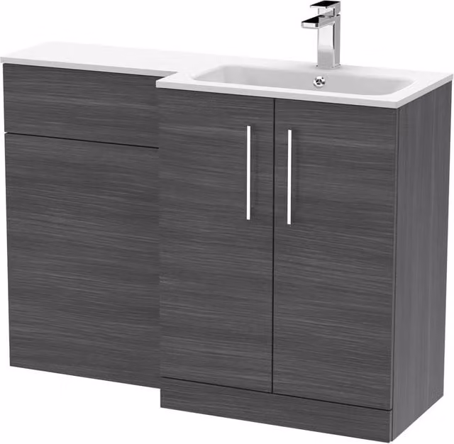 Balterley Bramshall 2 Door Right-Hand Combination Bathroom Unit in Grey