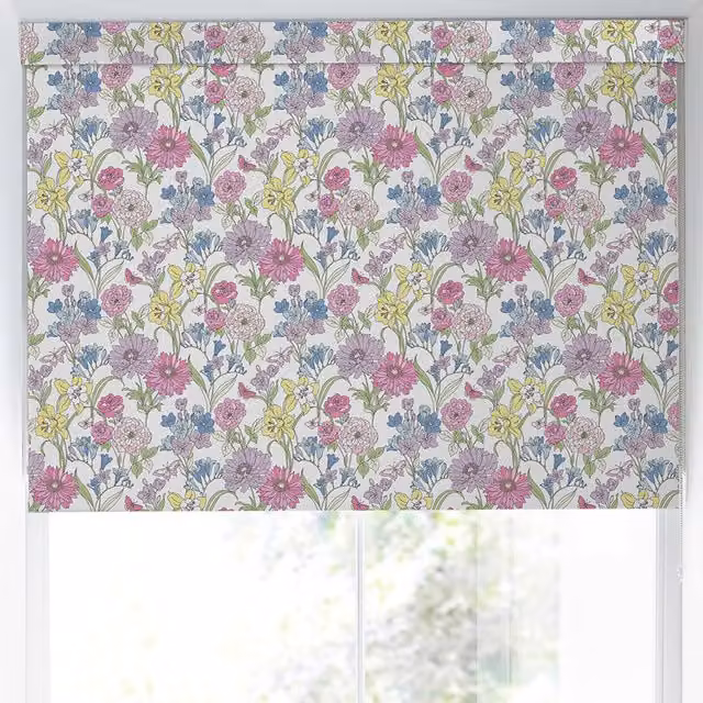 Laura Ashley Gilly Made to Measure Translucent Floral Roller Blind, Multicolour