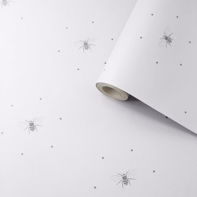 Sophie Allport Bees Silhouette Grey and White Product