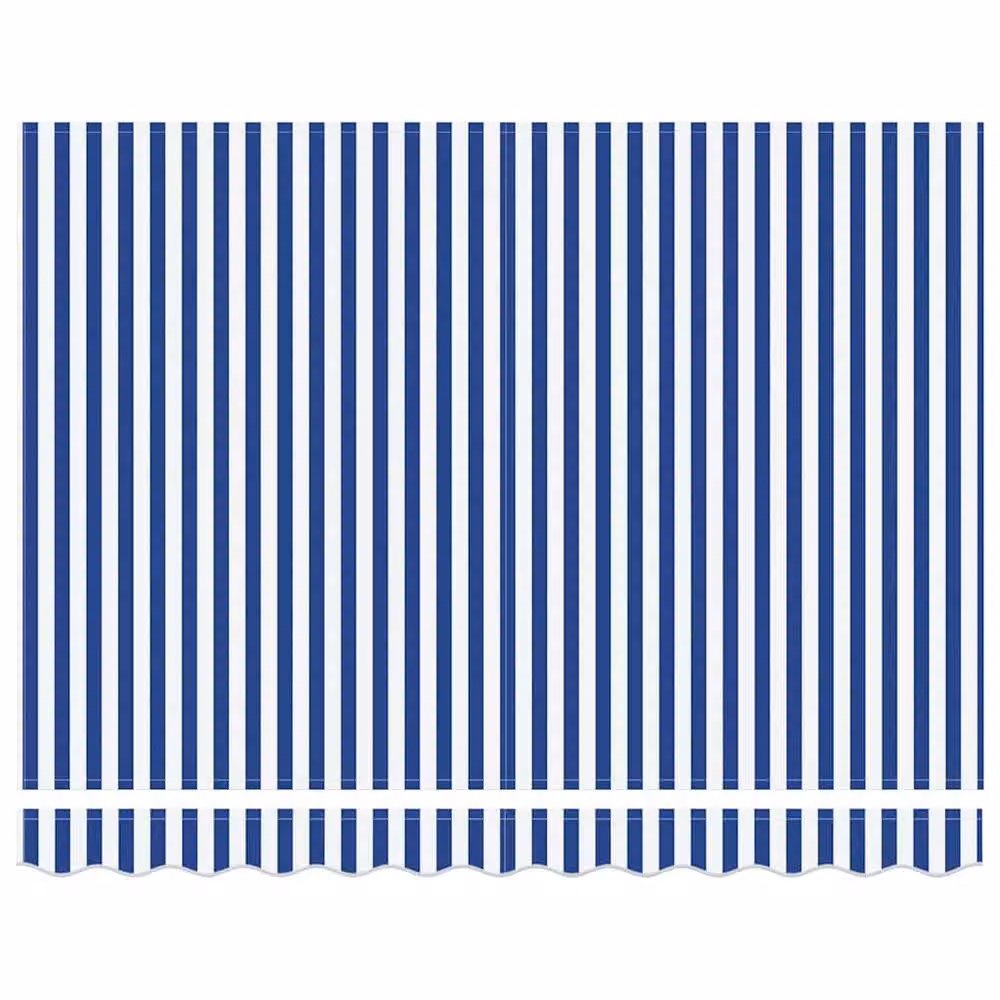 Berkfield Home Manual Retractable Awning in Blue and White, W: 300 cm, D: 250 cm – 3