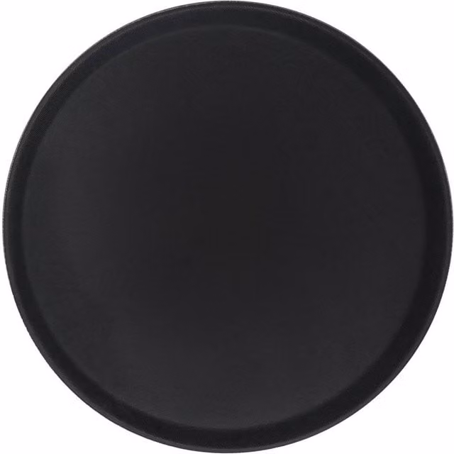 Argon Tableware Black Round Non-Slip Serving Tray, Diameter: 35.5 cm