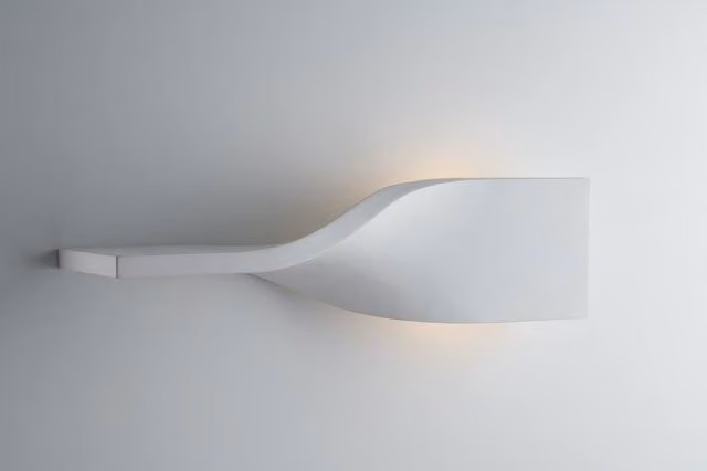 Netlighting Piroette Flush Paintable Plaster Wall Light in White with R7S Socket