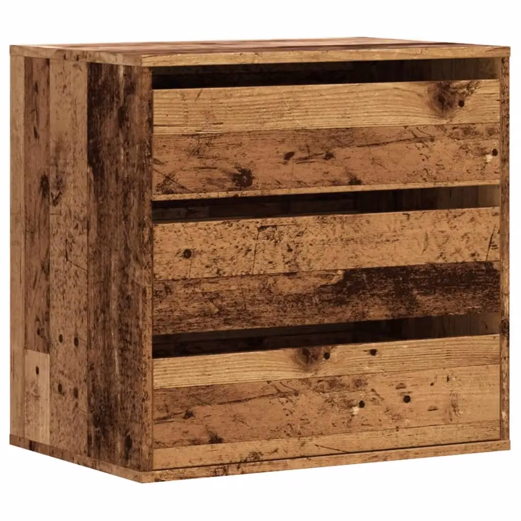 Berkfield Home Corner Chest of Drawers in Old Wood Brown, W/D/H: 60 x 41 x 58 cm – 2