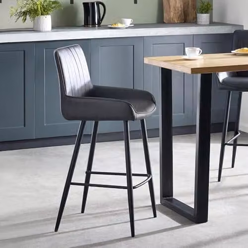 Julian Bowen Soho Black Industrial Bar Stool – 1
