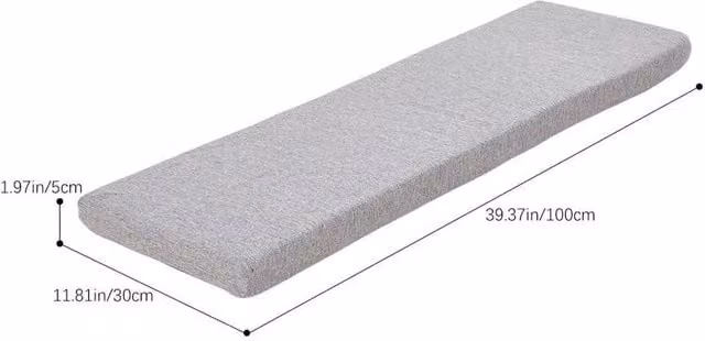 SPETLEK Grey 2 Seater Garden Bench Cushion for Patio Swing Chairs with Breathable Foam and Linen Cotton Fabric – 1