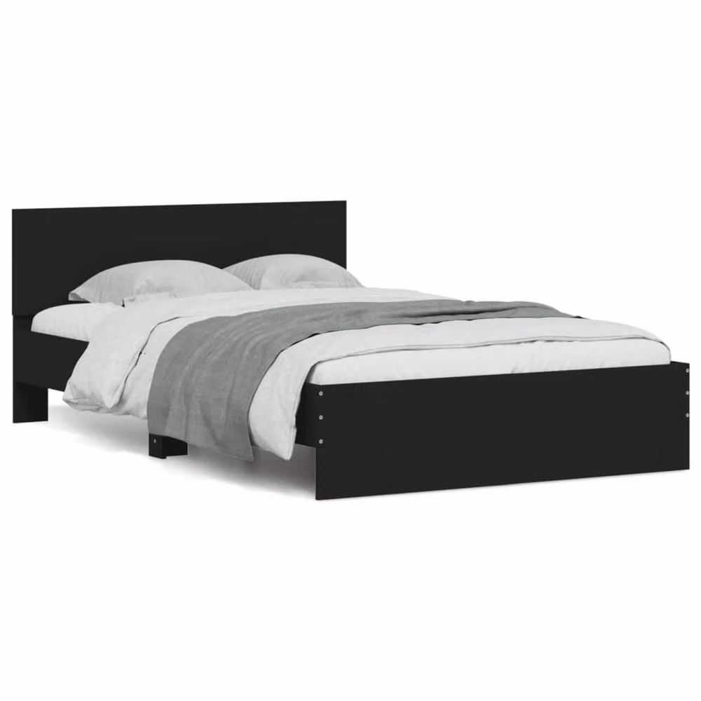 Berkfield Home Small Double Bed Frame with Lift Up Base in Black, W/D/H: 120 x 190 cm – 3