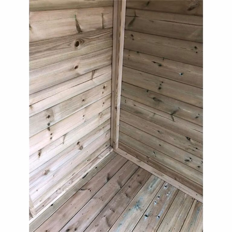 Marlborough Reverse Pressure Treated Apex Summerhouse with Long Windows in Natural Wood