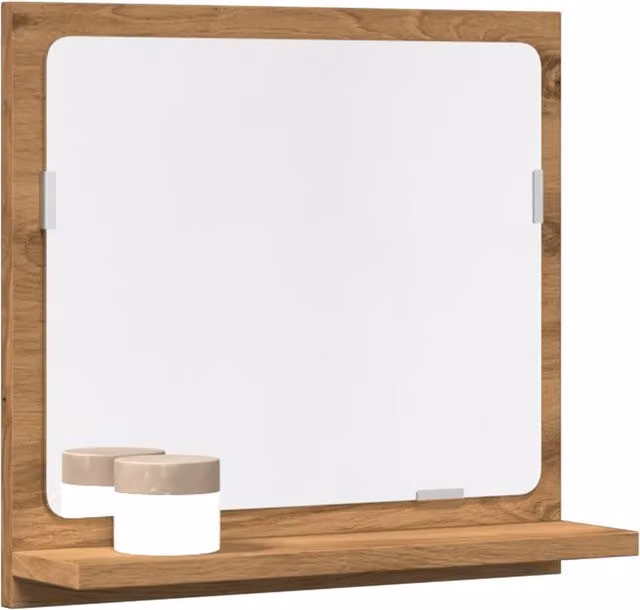 Berkfield Home Artisan Oak Bathroom Mirror Cabinet in Brown, W: 40 cm, D: 11 cm, H: 37 cm
