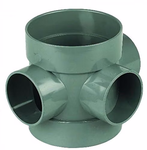 FloPlast Grey Solvent Weld Soil Short Boss Branch Pipe SS583