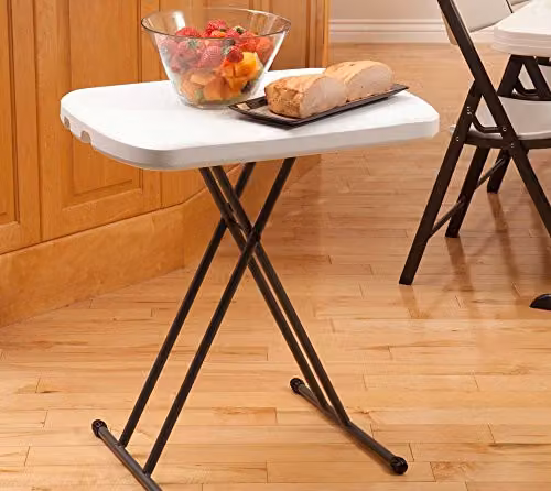 Lifetime 80251 Personal Folding Table, White, W/D/H: 61.0 x 61.0 x 71.0 cm – 2