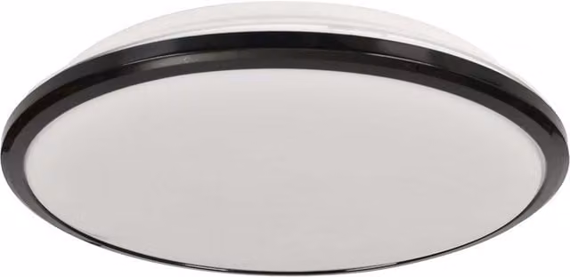 Milagro Terma LED Ceiling Lamp, Black, Round, IP44