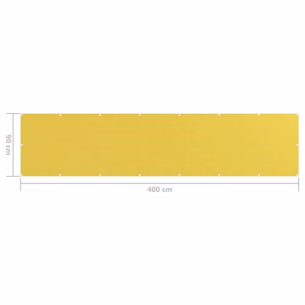 Berkfield Home Yellow HDPE Balcony Screen W: 90 cm, D: 400 cm – 2