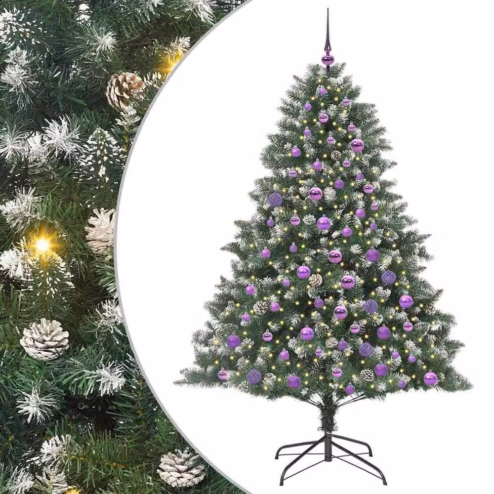 Berkfield Home Modern Artificial Christmas Tree in Green, W/D/H: 126 x 126 x 180 cm – 3