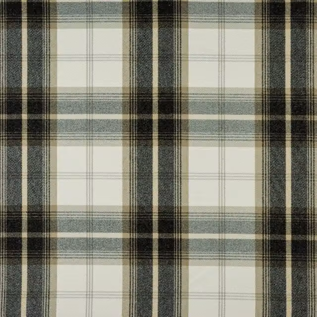 Terrys Balmoral Fabric in Charcoal Grey and Black