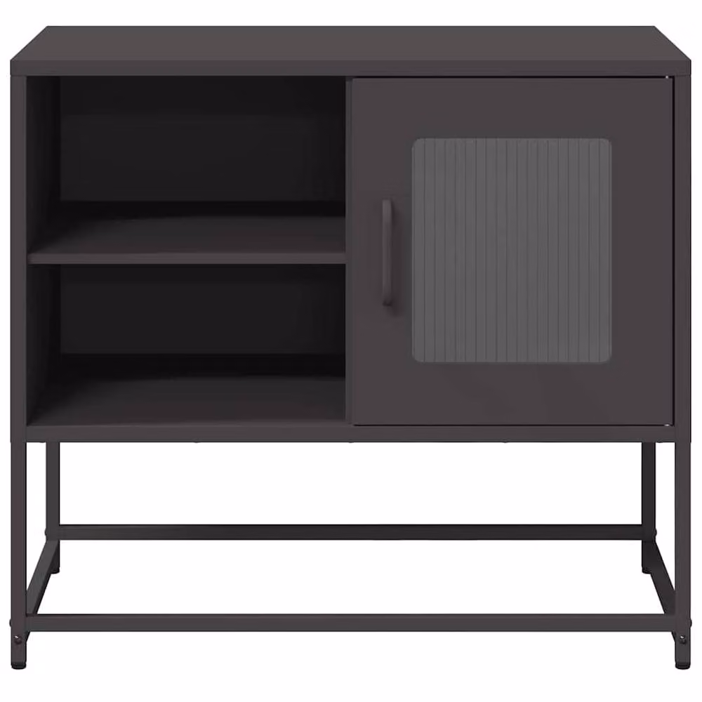 Berkfield Home Industrial Metal TV Cabinet in Black, W: 68 cm, D: 39 cm, H: 60.5 cm – 4