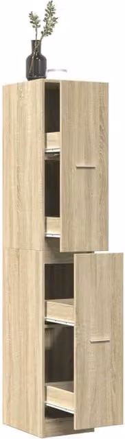 Berkfield Home Apothecary Cabinet in Sonoma Oak Brown, W/D/H: 30 x 30 x 174.5 cm