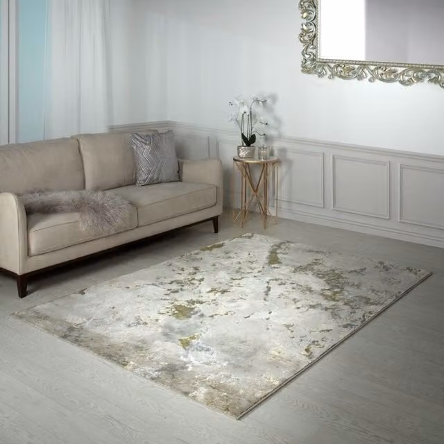 The Rug Shop UK Modern Abstract Area Rug in Beige, W/D: 200 x 290 cm