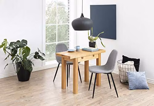 AC Design Furniture Kira Extendable Dining Table in Oiled Oak, Brown, W: 45/90 cm, L: 100 cm, H: 75 cm – 2