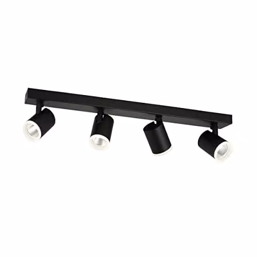 Netlighting Helvia Modern LED Ceiling Spotlight Bar in Black, 4000K