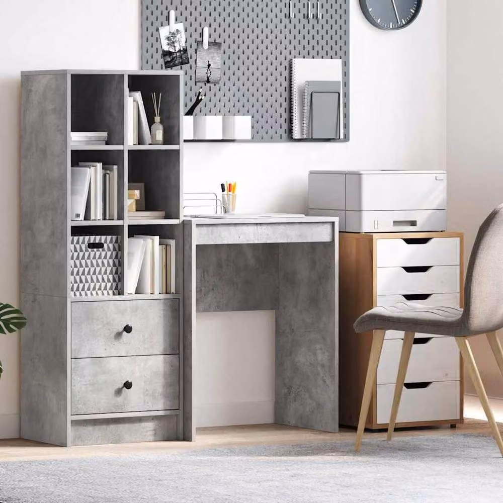 Berkfield Home Modern Writing Desk in Grey, W/D/H: 60 x 40 x 76 cm – 2